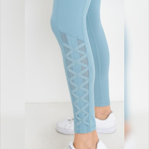 Highwaist Hybrid Mesh & Lattice Straps Full Pocket - Picture 3 of 7